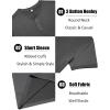 COOFANDY Men’s Henley Shirts Short Sleeve Casual Summer Basic Tee Solid Button T-Shirts(Dark Grey)