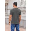 COOFANDY Men’s Henley Shirts Short Sleeve Casual Summer Basic Tee Solid Button T-Shirts(Dark Grey)