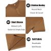 COOFANDY Men’s Henley Shirts Short Sleeve Casual Summer Basic Tee Solid Button T-Shirts(Light Brown)