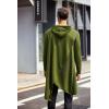 COOFANDY Men’s Hooded Poncho Cape Cloak Casual Asymmetric Hem Hoodie Sweatshirts(Army Green)