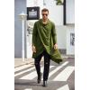 COOFANDY Men’s Hooded Poncho Cape Cloak Casual Asymmetric Hem Hoodie Sweatshirts(Army Green)