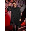 COOFANDY Men’s Hooded Poncho Cape Cloak Casual Asymmetric Hem Hoodie Sweatshirts(Black)