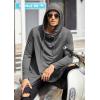 COOFANDY Men’s Hooded Poncho Cape Cloak Casual Asymmetric Hem Hoodie Sweatshirts(Dark Gray)