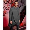COOFANDY Men’s Hooded Poncho Cape Cloak Casual Asymmetric Hem Hoodie Sweatshirts(Dark Gray)