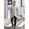 COOFANDY Men’s Hooded Poncho Cape Cloak Casual Asymmetric Hem Hoodie Sweatshirts(Gray)