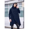 COOFANDY Men’s Hooded Poncho Cape Cloak Casual Asymmetric Hem Hoodie Sweatshirts(Navy Blue)