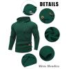 COOFANDY Mens Hooded Sweatshirt Casual Long Sleeve Drawstring Waffle Knit Hoodies Slim Fit Hoodies Pullover(Dark Green)