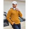 COOFANDY Mens Hooded Sweatshirt Casual Long Sleeve Drawstring Waffle Knit Hoodies Slim Fit Hoodies Pullover(Light Brown)