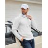 COOFANDY Mens Hooded Sweatshirt Casual Long Sleeve Drawstring Waffle Knit Hoodies Slim Fit Hoodies Pullover(White)