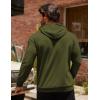 COOFANDY Mens Hooded Sweatshirt Casual Long Sleeve Drawstring Waffle Knit Pullover Hoodies(B_army Green)