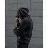 COOFANDY Mens Hooded Sweatshirt Casual Long Sleeve Drawstring Waffle Knit Pullover Hoodies(Black)
