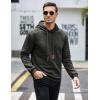 COOFANDY Mens Hooded Sweatshirt Casual Long Sleeve Drawstring Waffle Knit Pullover Hoodies(Dark Gray)