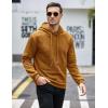 COOFANDY Mens Hooded Sweatshirt Casual Long Sleeve Drawstring Waffle Knit Pullover Hoodies(Dark Yellow)