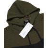 COOFANDY Mens Hooded Sweatshirt Casual Long Sleeve Drawstring Waffle Knit Pullover Hoodies(Green/Khaki P12)
