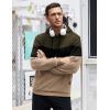 COOFANDY Mens Hooded Sweatshirt Casual Long Sleeve Drawstring Waffle Knit Pullover Hoodies(Green/Khaki P12)