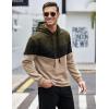 COOFANDY Mens Hooded Sweatshirt Casual Long Sleeve Drawstring Waffle Knit Pullover Hoodies(Green/Khaki P12)