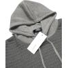 COOFANDY Mens Hooded Sweatshirt Casual Long Sleeve Drawstring Waffle Knit Pullover Hoodies(Grey&dark Grey)