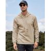COOFANDY Mens Hooded Sweatshirt Casual Long Sleeve Drawstring Waffle Knit Pullover Hoodies(Khaki)