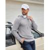 COOFANDY Mens Hooded Sweatshirt Casual Long Sleeve Drawstring Waffle Knit Pullover Hoodies(Light Grey)