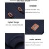 COOFANDY Mens Hooded Sweatshirt Casual Long Sleeve Drawstring Waffle Knit Pullover Hoodies(Navy Blue)