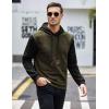 COOFANDY Mens Hooded Sweatshirt Casual Long Sleeve Drawstring Waffle Knit Pullover Hoodies(Pat6(army Green&black))