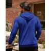 COOFANDY Mens Hooded Sweatshirt Casual Long Sleeve Drawstring Waffle Knit Pullover Hoodies(Royal Blue)