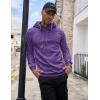 COOFANDY Mens Hooded Sweatshirt Casual Long Sleeve Drawstring Waffle Knit Pullover Hoodies(Violet)