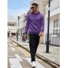 COOFANDY Mens Hooded Sweatshirt Casual Long Sleeve Drawstring Waffle Knit Pullover Hoodies(Violet)