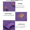 COOFANDY Mens Hooded Sweatshirt Casual Long Sleeve Drawstring Waffle Knit Pullover Hoodies(Violet)