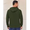 COOFANDY Mens Hooded Sweatshirt Long Sleeve Quilted Sweatshirt Casual Fashion Pullover Hoodies with Pocket(Army Green)