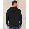 COOFANDY Mens Hooded Sweatshirt Long Sleeve Quilted Sweatshirt Casual Fashion Pullover Hoodies with Pocket(Black)