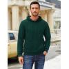 COOFANDY Mens Hooded Sweatshirt Long Sleeve Quilted Sweatshirt Casual Fashion Pullover Hoodies with Pocket(Green)
