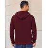 COOFANDY Mens Hooded Sweatshirt Long Sleeve Quilted Sweatshirt Casual Fashion Pullover Hoodies with Pocket(Wine Red)