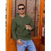 COOFANDY Mens Hooded Sweatshirt Zip Up Casual Knit Hoodies Fashion Drawstring Sweatshirts with Pockets(Army Green)