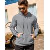 COOFANDY Men’s Hooded Sweatshirts Long Sleeve Casual Pullover Hoodie Waffle Knit Sweatshirt with Pocket(Light Grey)
