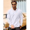 COOFANDY Men’s Hooded Sweatshirts Long Sleeve Casual Pullover Hoodie Waffle Knit Sweatshirt with Pocket(White)