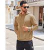 COOFANDY Men’s Hooded Sweatshirts Long Sleeve Casual Waffle Knit Pullover Hoodies with Kanga Pocket(Light Brown)
