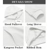 COOFANDY Men’s Hooded Sweatshirts Long Sleeve Casual Waffle Knit Pullover Hoodies with Kanga Pocket(White)