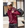 COOFANDY Men’s Hooded Sweatshirts Long Sleeve Casual Waffle Knit Pullover Hoodies with Kanga Pocket(Wine Red)