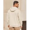 COOFANDY Mens Hoodie Long Sleeve Casual Pullover Hooded Sweatshirt Fashion Drawstring Hoodies with Pocket(Beige)