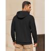 COOFANDY Mens Hoodie Long Sleeve Casual Pullover Hooded Sweatshirt Fashion Drawstring Hoodies with Pocket(Black)
