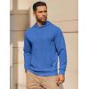 COOFANDY Mens Hoodie Long Sleeve Casual Pullover Hooded Sweatshirt Fashion Drawstring Hoodies with Pocket(Blue)