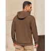 COOFANDY Mens Hoodie Long Sleeve Casual Pullover Hooded Sweatshirt Fashion Drawstring Hoodies with Pocket(Brown)