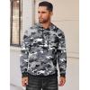COOFANDY Mens Hoodie Long Sleeve Casual Pullover Hooded Sweatshirt Fashion Drawstring Hoodies with Pocket(Dark Camo)