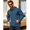 COOFANDY Mens Hoodie Long Sleeve Casual Pullover Hooded Sweatshirt Fashion Drawstring Hoodies with Pocket(Denim Blue)