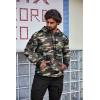COOFANDY Mens Hoodie Long Sleeve Casual Pullover Hooded Sweatshirt Fashion Drawstring Hoodies with Pocket(Green Camo)