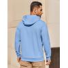 COOFANDY Mens Hoodie Long Sleeve Casual Pullover Hooded Sweatshirt Fashion Drawstring Hoodies with Pocket(Light Blue)