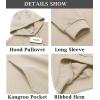 COOFANDY Mens Hoodie Long Sleeve Casual Pullover Hooded Sweatshirt Fashion Drawstring Hoodies with Pocket(Light Khaki)