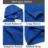 COOFANDY Mens Hoodie Long Sleeve Casual Pullover Hooded Sweatshirt Fashion Drawstring Hoodies with Pocket(Royal Blue)