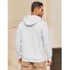 COOFANDY Mens Hoodie Long Sleeve Casual Pullover Hooded Sweatshirt Fashion Drawstring Hoodies with Pocket(White)
